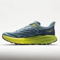 HOKA Speedgoat 5 Men's Stone Blue/Dark Citron -Running Shoes Store 049271 1