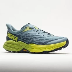 HOKA Speedgoat 5 Men's Stone Blue/Dark Citron -Running Shoes Store 049271 5