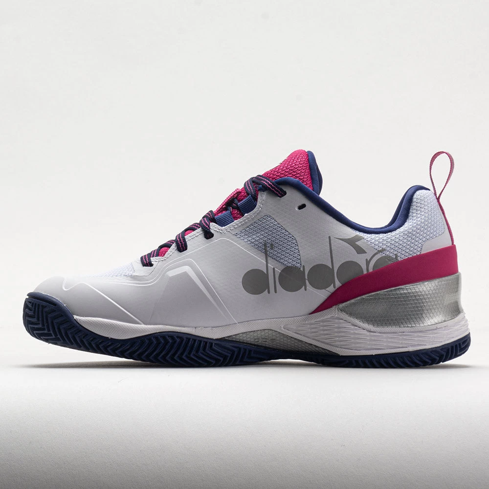 Diadora Blushield Torneo 2 Clay Women's White/Blueprint/Pink Yarrow 4 Diadora Blushield Torneo 2 Clay Women's White/Blueprint/Pink Yarrow - Image 2
