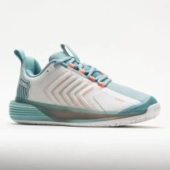 K-Swiss Ultrashot 3 Women's Blanc De Blanc/Mile Blue/Desert Flower -Running Shoes Store 117133 5